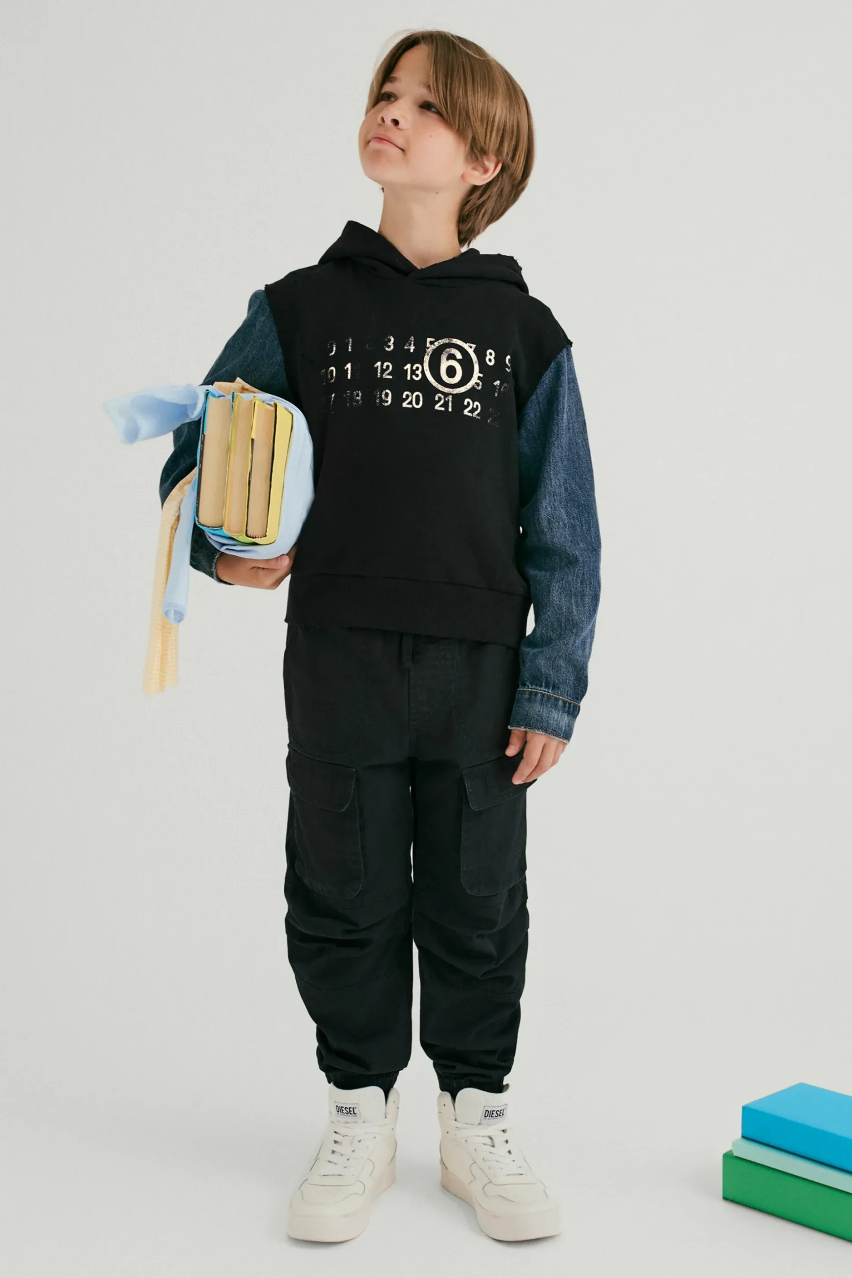 MM6 MAISON MARGIELA Pantaloni cargo in satin | Bambino Pantaloni | Pantaloni