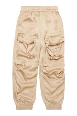 DIESEL Pantaloni cargo in satin stile utility | Pantaloni