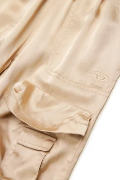 DIESEL Pantaloni cargo in satin stile utility | Pantaloni