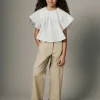 MARNI Pantaloni chino in gabardina con pieghe | Bambino Pantaloni | Party Looks