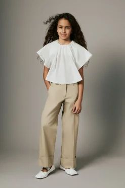MARNI Pantaloni chino in gabardina con pieghe | Bambino Pantaloni | Party Looks