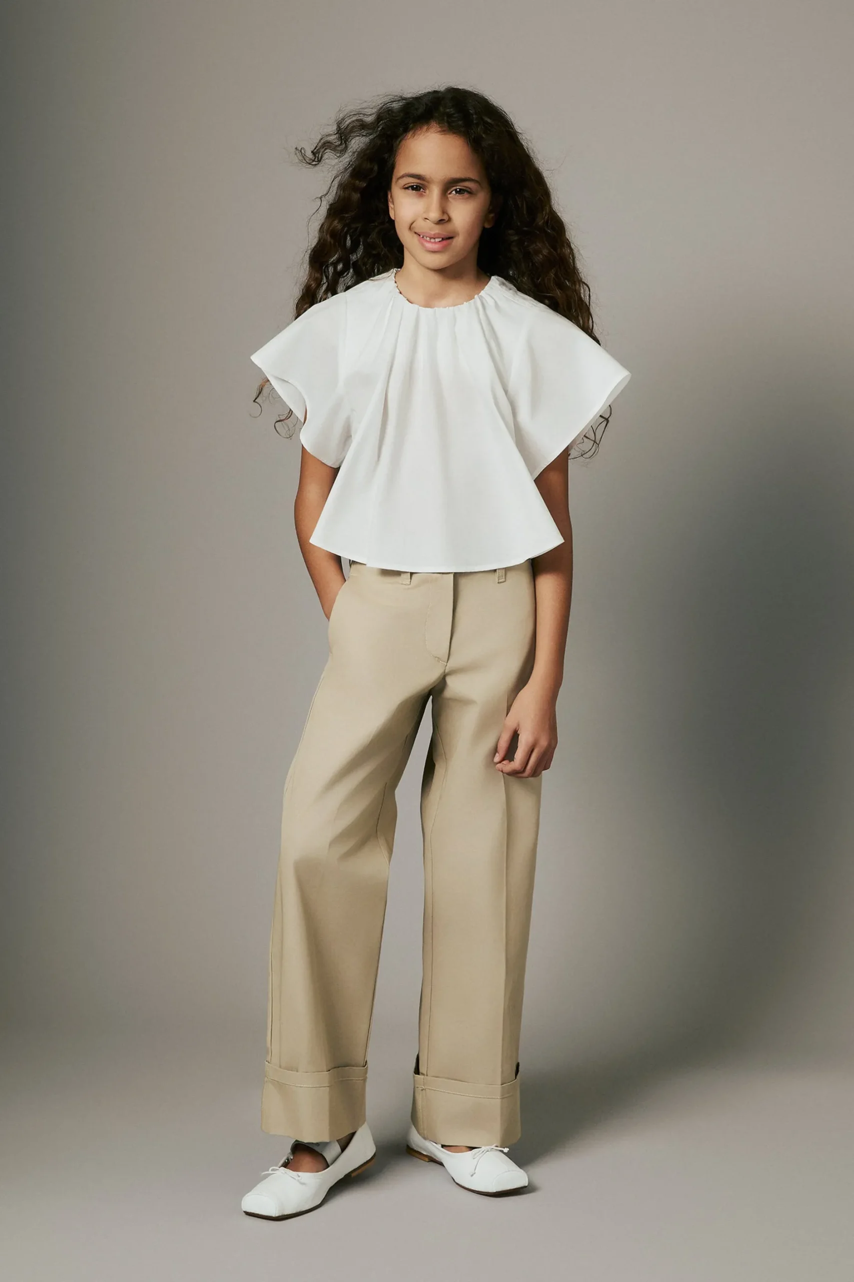 MARNI Pantaloni chino in gabardina con pieghe | Bambino Pantaloni | Party Looks