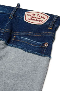 DSQUARED2 Pantaloni in denim e felpa con patch | Bambino Pantaloni | Denim-Mania