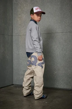 DSQUARED2 Pantaloni in gabardina con maxi logo | Bambino Logomania | Logomania