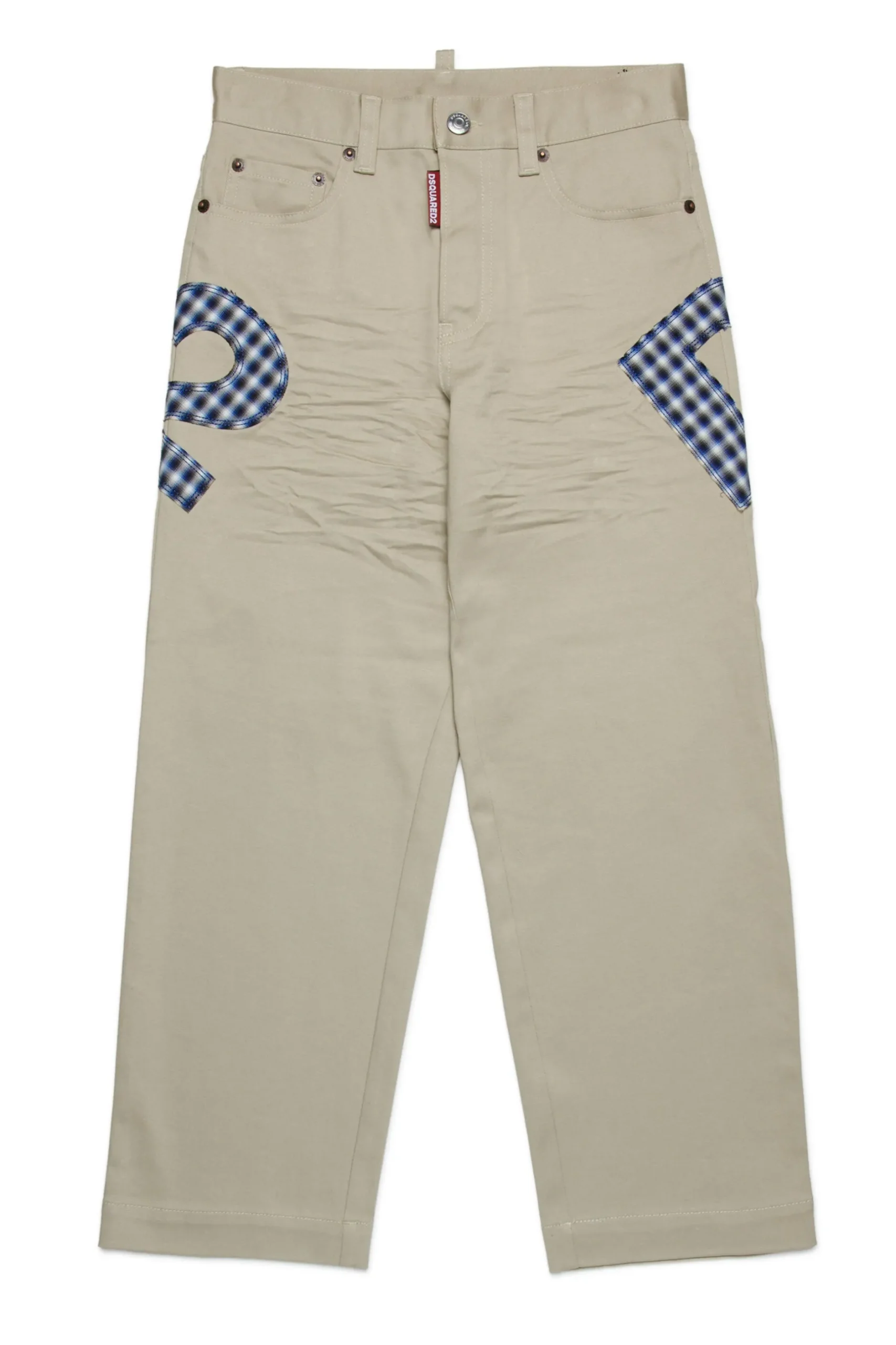 DSQUARED2 Pantaloni in gabardina con maxi logo | Bambino Logomania | Logomania