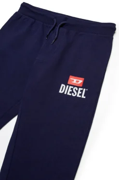 DIESEL Pantaloni jogger in felpa con logo D | Bambino Pantaloni | Pantaloni