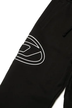 DIESEL Pantaloni jogger in felpa con logo Oval D | Bambino Pantaloni