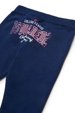 DSQUARED2 Pantaloni jogger in felpa con stampa college | Bambino Activewear | Activewear