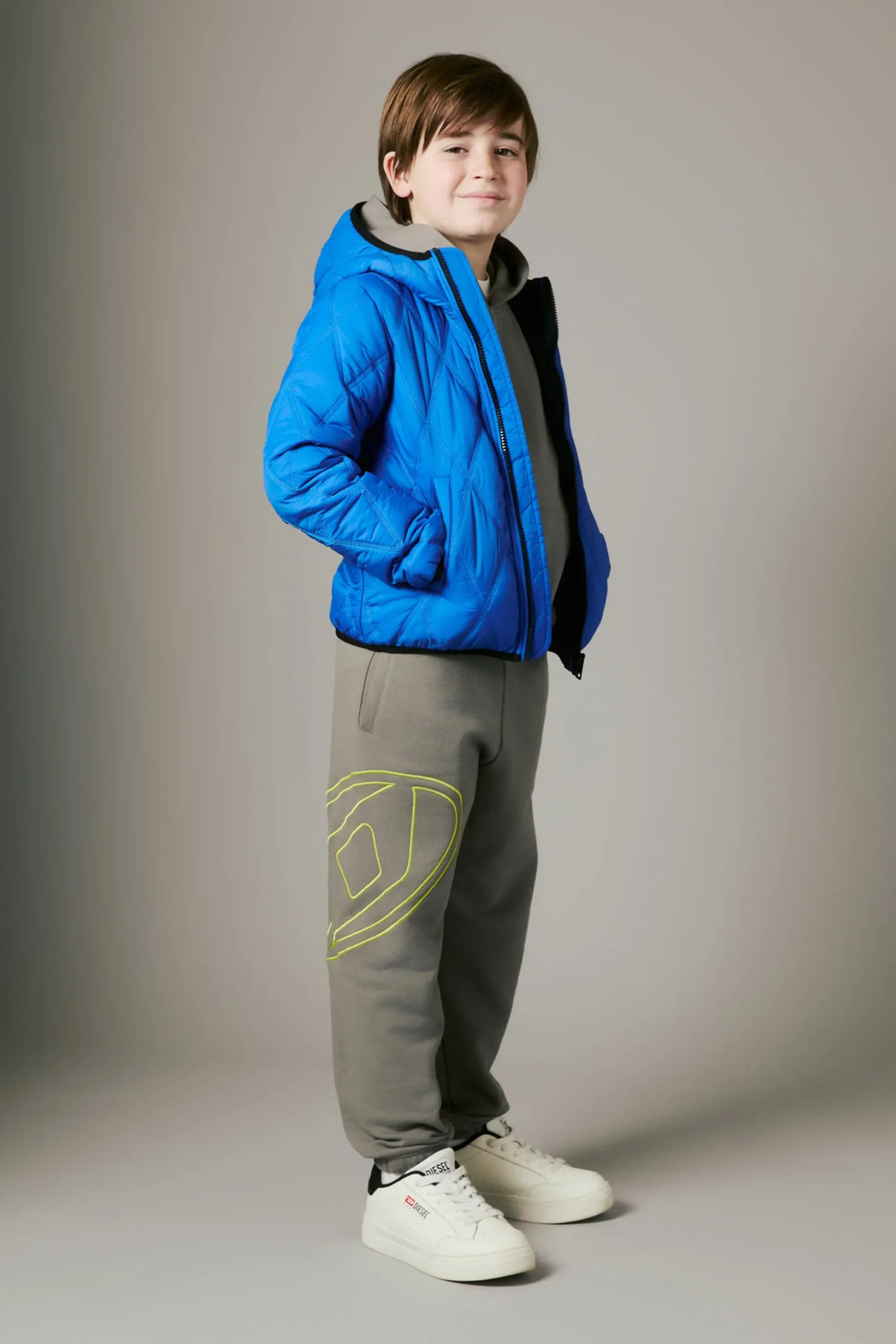 DIESEL Pantaloni jogger in felpa con maxi logo Oval D | Bambino Oval D By Diesel | Oval D By Diesel