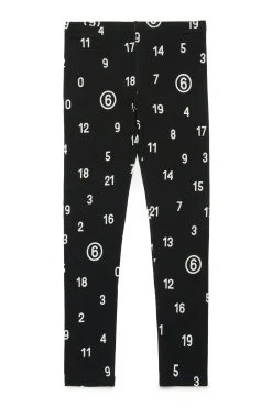MM6 MAISON MARGIELA Pantaloni leggings allover Numeric logo | Bambino Pantaloni | Activewear