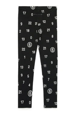 MM6 MAISON MARGIELA Pantaloni leggings allover Numeric logo | Bambino Pantaloni | Activewear