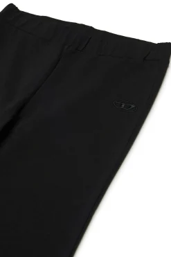 DIESEL Pantaloni leggings bootcut con logo oval D | Bambino Pantaloni | Activewear