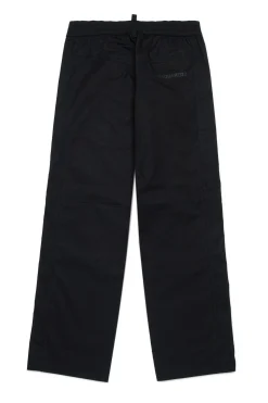 DSQUARED2 Pantaloni stile tennis in cotone tecnico | Bambino Pantaloni | Activewear