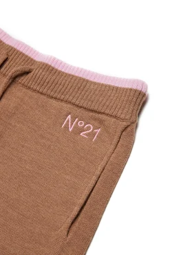 N°21 Pantaloni wide in maglia rasata | Pantaloni