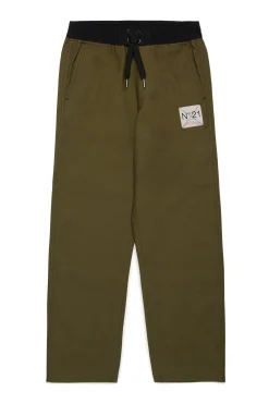 N°21 Pantaloni wide leg in canvas | Bambino Pantaloni