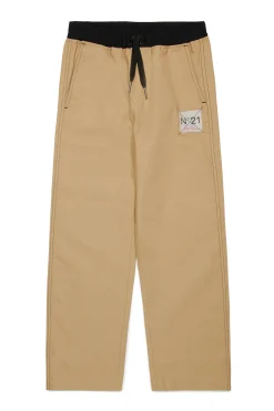 N°21 Pantaloni wide leg in canvas | Bambino Pantaloni