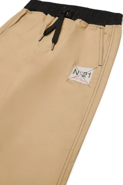 N°21 Pantaloni wide leg in canvas | Bambino Pantaloni