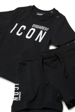 DSQUARED2 Pigiama corto con logo ICON | Bambino Tute E Baby Set | Activewear