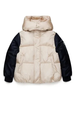 MM6 MAISON MARGIELA Piumino bicolor con maniche bomber | Bambino Giacche E Cappotti | Giacche E Cappotti
