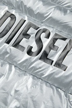 DIESEL Piumino bomber argentato con logo | Bambino Giacche E Cappotti | Giacche E Cappotti