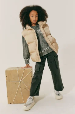 MM6 MAISON MARGIELA Piumino smanicato con Numeric logo | Bambino Giacche E Cappotti | Giacche E Cappotti