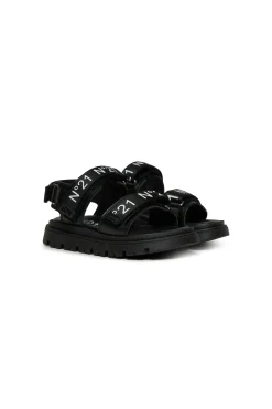 N°21 Platform sandals with logoed straps | Bambino Sandali E Ciabatte | Ciabatte E Sandali