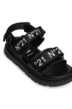 N°21 Platform sandals with logoed straps | Bambino Sandali E Ciabatte | Ciabatte E Sandali
