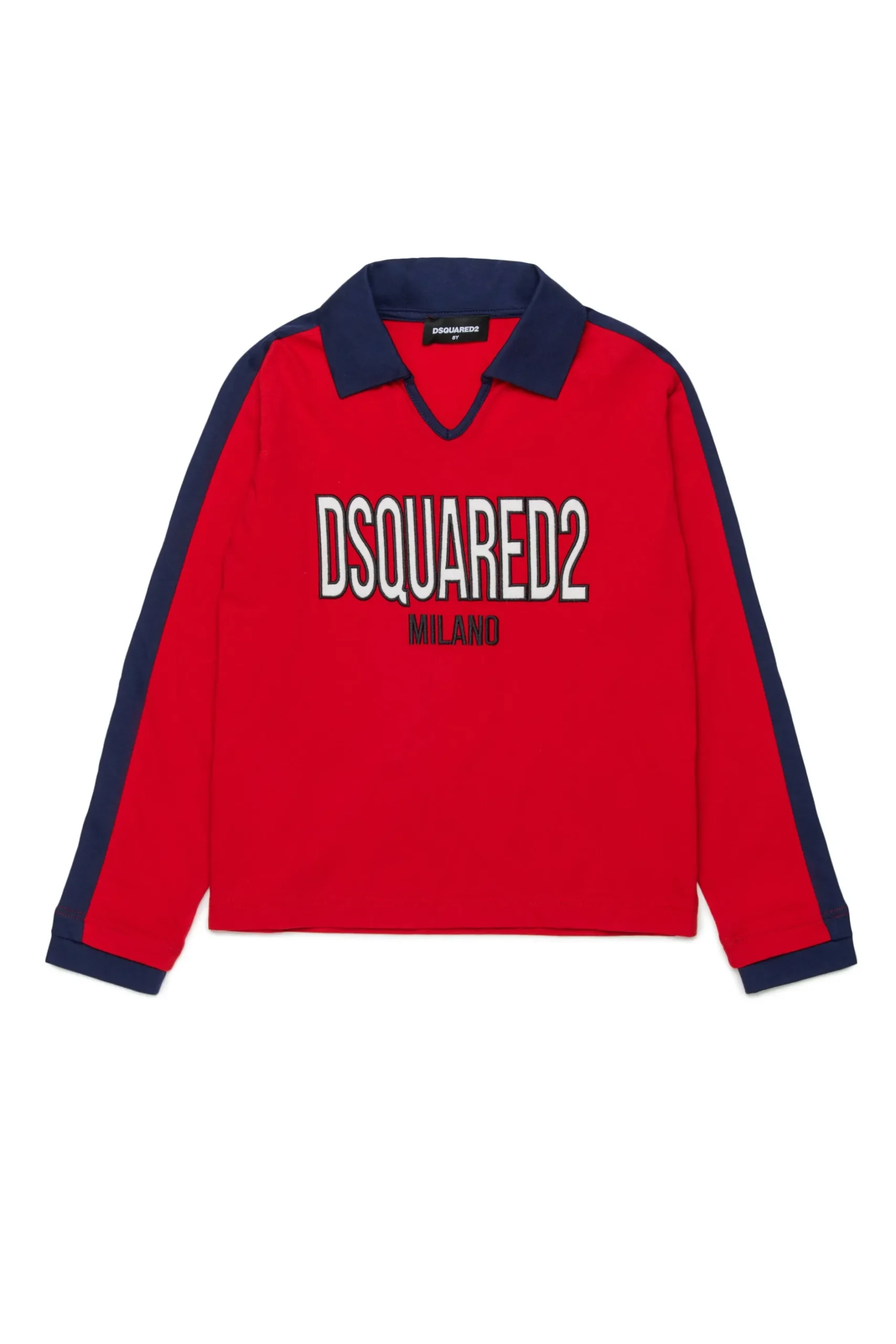 DSQUARED2 Polo manica lunga con patch | Bambino T-Shirts | Logomania
