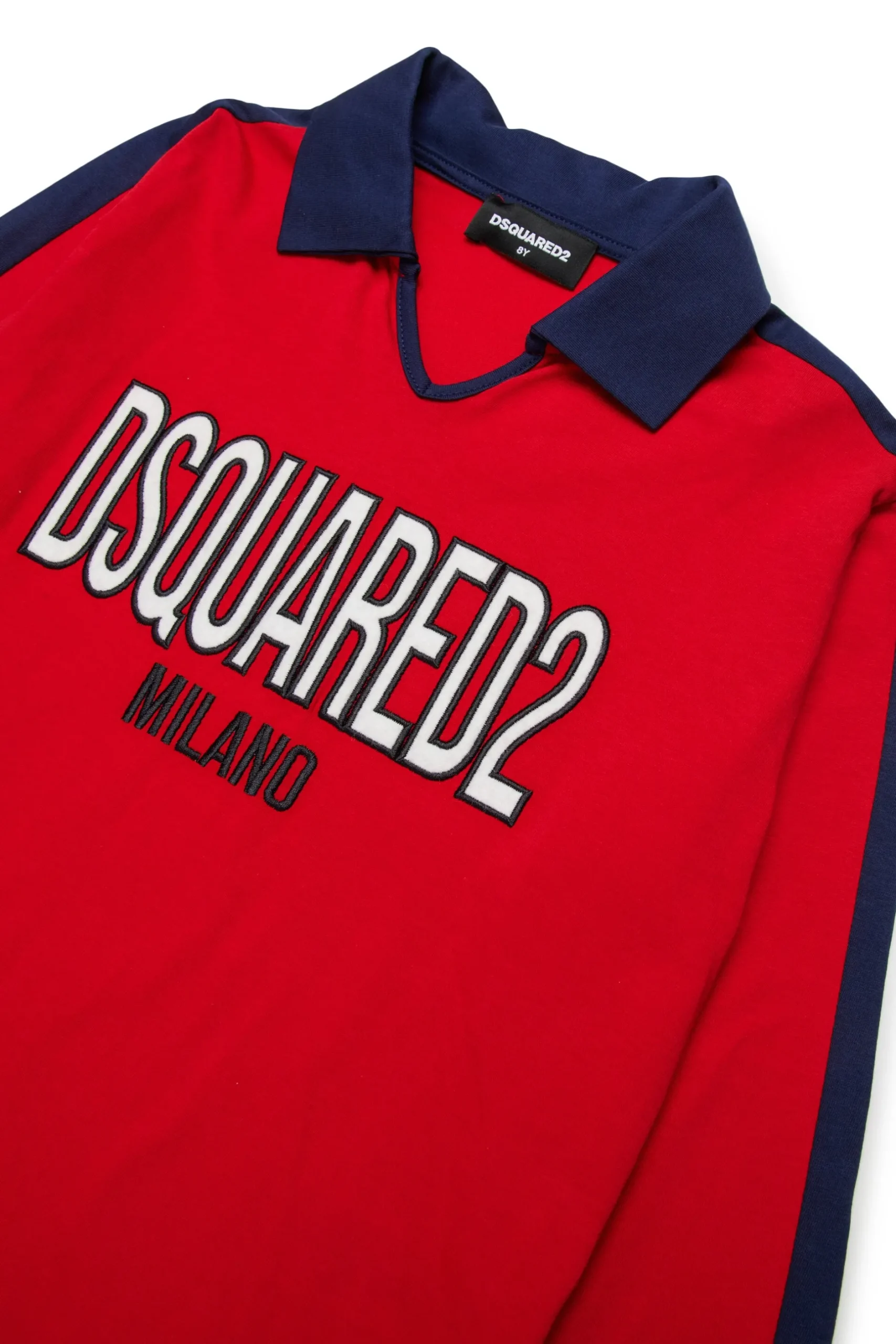 DSQUARED2 Polo manica lunga con patch | Bambino T-Shirts | Logomania