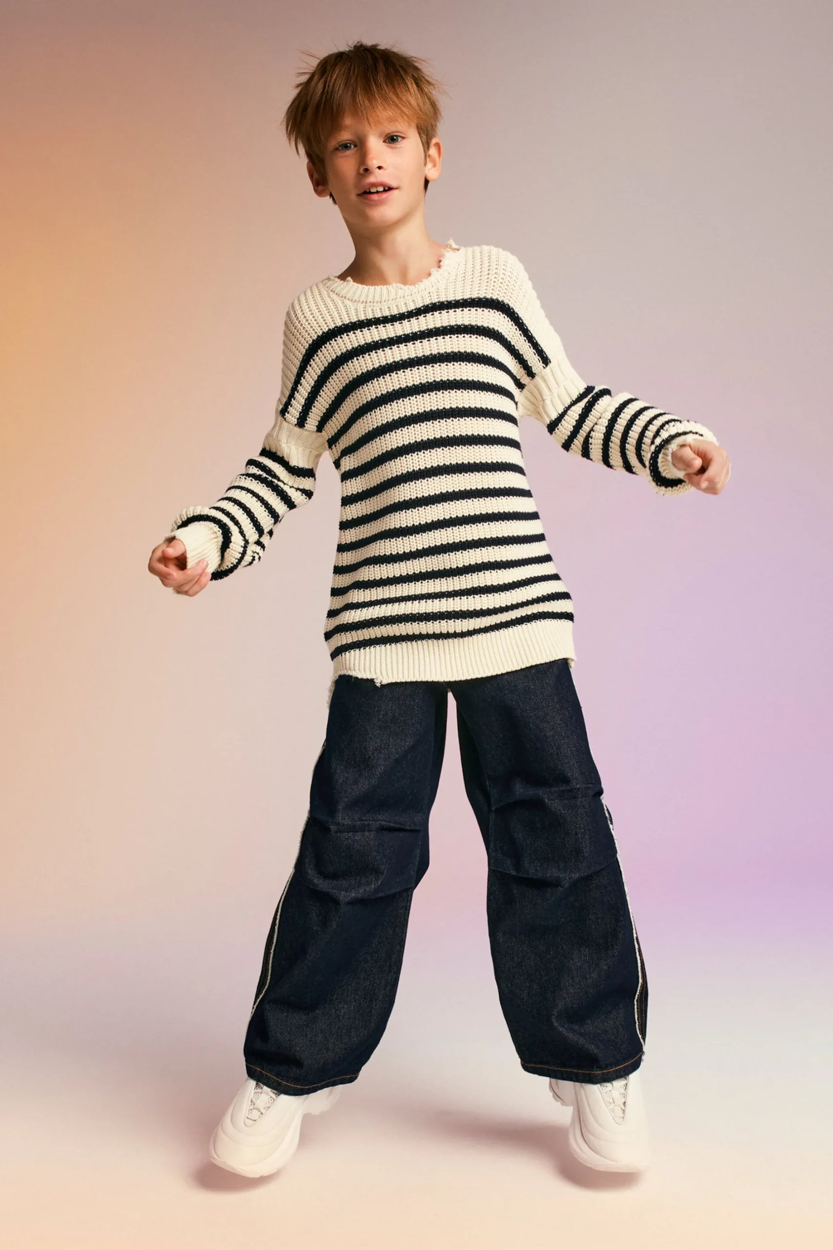 MARNI Pullover a righe con rotture | Bambino Maglieria | Maglieria