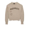 DSQUARED2 Pullover con grafica Passport e rotture | Bambino Maglieria | Logomania