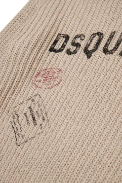 DSQUARED2 Pullover con grafica Passport e rotture | Bambino Maglieria | Logomania