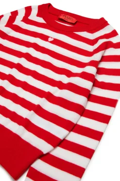 MAX&Co. Pullover girocollo in lana a righe | Maglieria
