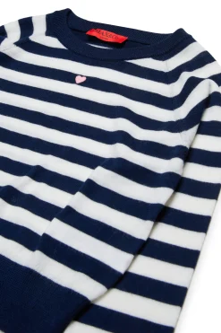 MAX&Co. Pullover girocollo in lana a righe | Maglieria