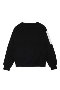 N°21 Pullover in cotone con maxi logo | Bambino Logomania | Logomania
