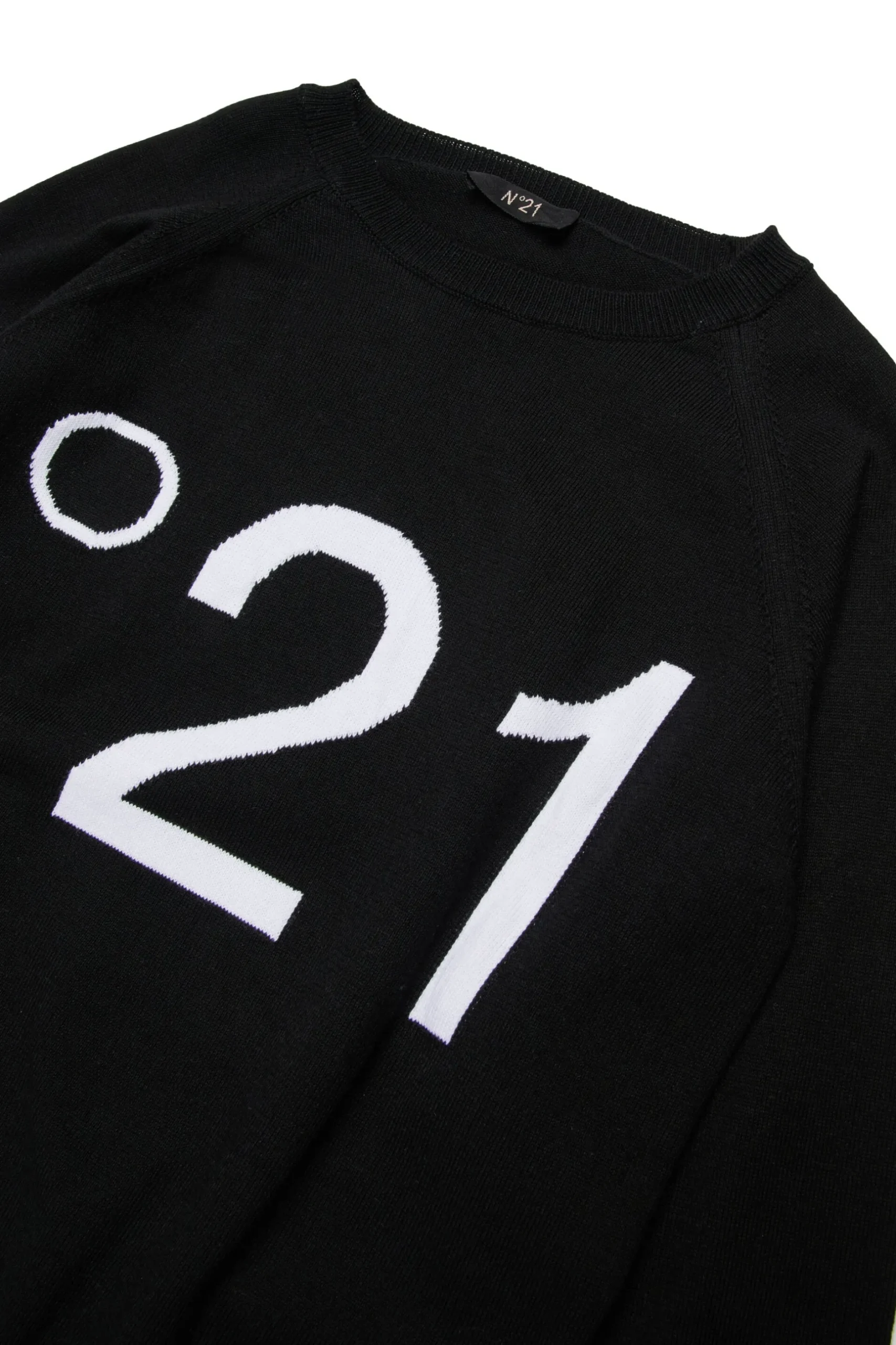 N°21 Pullover in cotone con maxi logo | Bambino Logomania | Logomania
