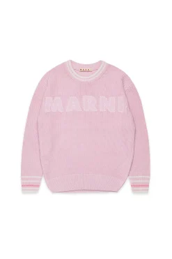 MARNI Pullover in cotone con patch Mended | Bambino Maglieria | Logomania