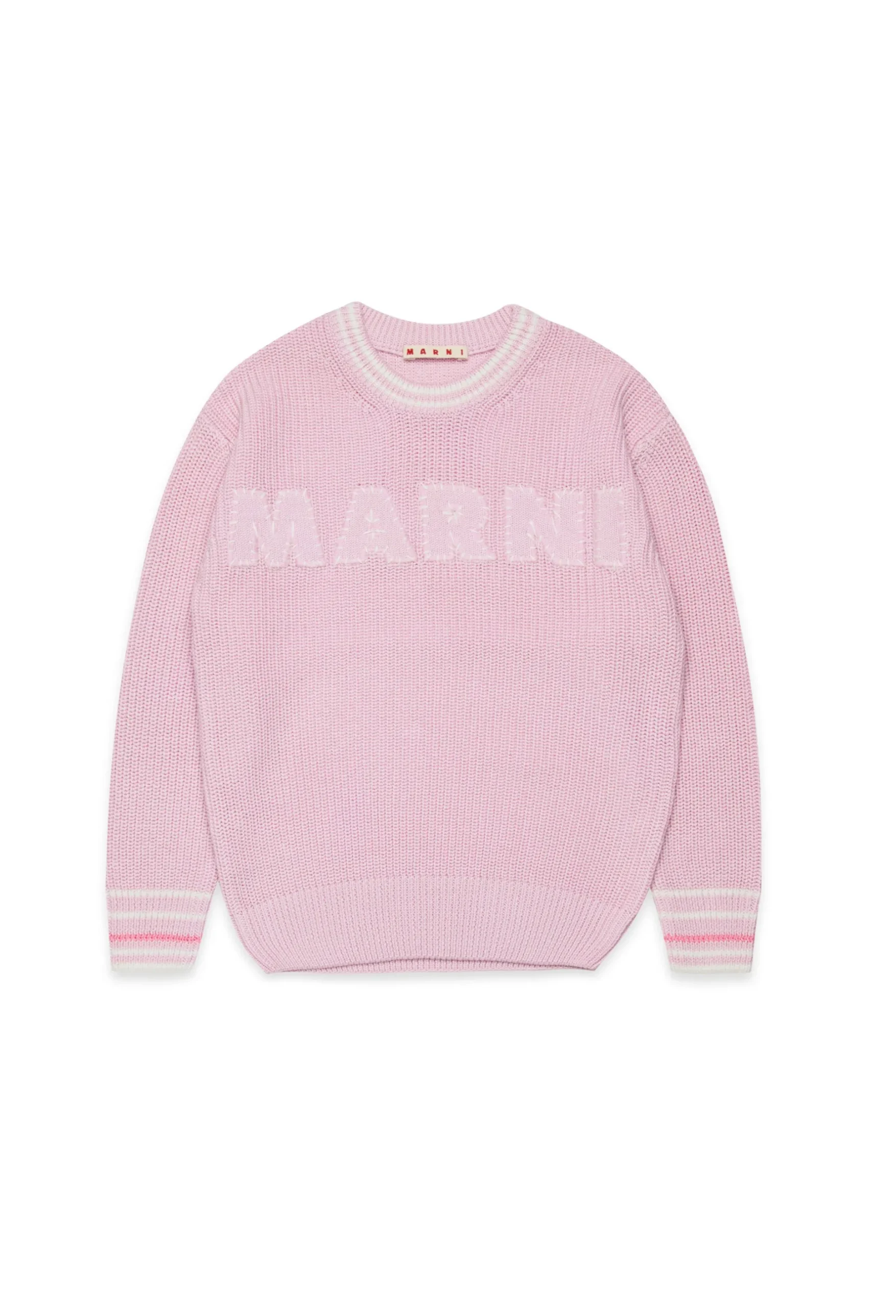 MARNI Pullover in cotone con patch Mended | Bambino Maglieria | Logomania