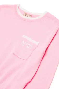 N°21 Pullover in cotone con taschino | Maglieria