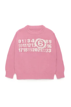 MM6 MAISON MARGIELA Pullover in maglia con Numeric logo | Bambino Maglieria | Logomania