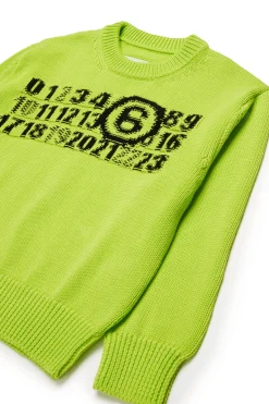 MM6 MAISON MARGIELA Pullover in maglia con Numeric logo | Bambino Maglieria | Logomania