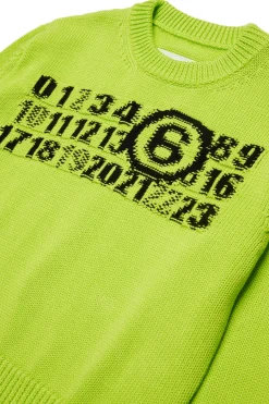 MM6 MAISON MARGIELA Pullover in maglia con Numeric logo | Bambino Maglieria | Logomania