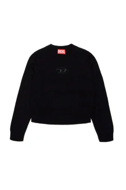 DIESEL Pullover in maglia rasata misto cashmere | Maglieria