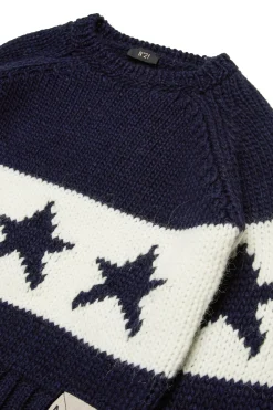 N°21 Pullover in misto alpaca con stelle | Bambino Maglieria