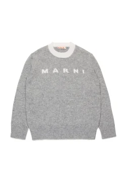 MARNI Pullover in misto cashmere con logo | Bambino Maglieria | Maglieria