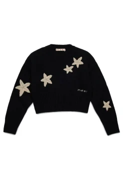 MARNI Pullover in misto lana con stelle | Maglieria