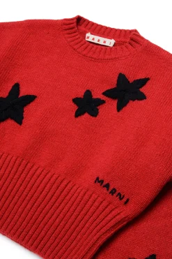MARNI Pullover in misto lana con stelle | Maglieria