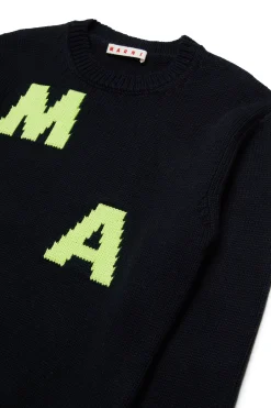 MARNI Pullover in misto lana con displaced logo | Bambino Maglieria | Maglieria