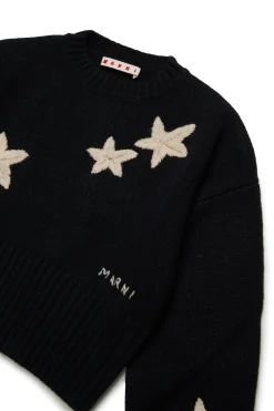 MARNI Pullover in misto lana con stelle | Maglieria