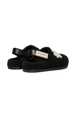 MARNI Sabot in teddy con stella | Sandali E Ciabatte | Ciabatte E Sandali